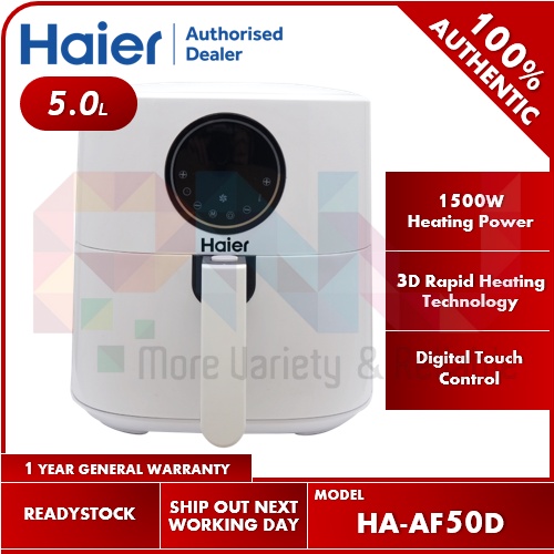 Haier 5L Digital Air Fryer with 3D Rapid Air Technology HA-AF50D