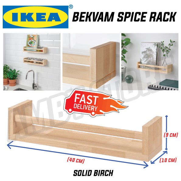 Ready Stock Original Ikea Spice Rack Bekvam Kitchen Storage Home Deco Simpledeco Kitchen Storage Rak Rempah Shopee Malaysia
