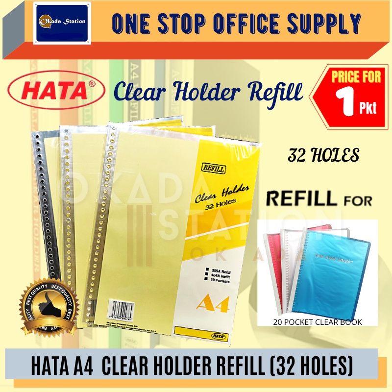 A4 CLEAR HOLDER REFILL 10'S / FOR Refillable Clear Holder / Document