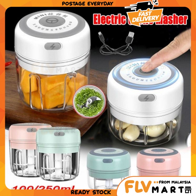 Mini Blender Garlic Chopper Electric Food Chopper Portable Blender Food Processor Meat Grinder Pengisar Serbaguna