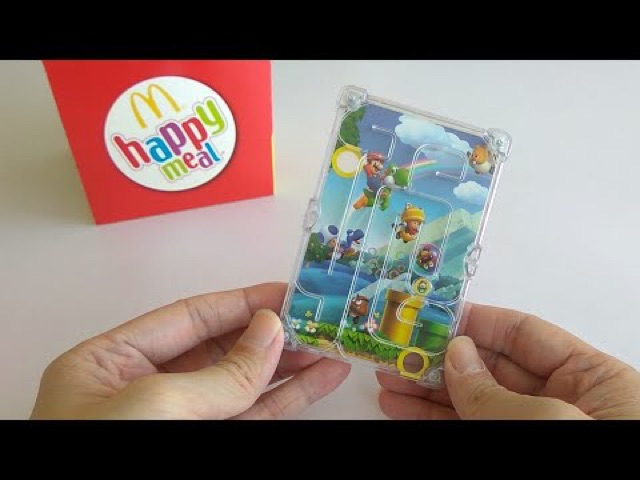☆ Super Mario Dual World Maze Game ☆ McDonald's Happy Meal Toy 