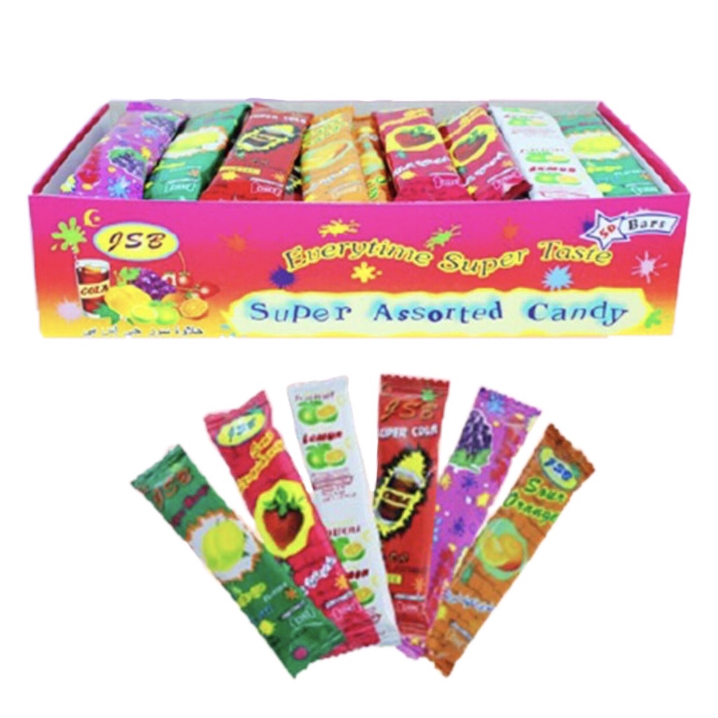 (50pcs X 6G )SUPER ASSORTED CANDY JSB LEMON COLA GRAPE /JSB SUPER ...