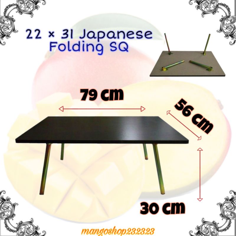 22×31 Japanese Folding Table / Meja Jepun Berlipat / Dining Table