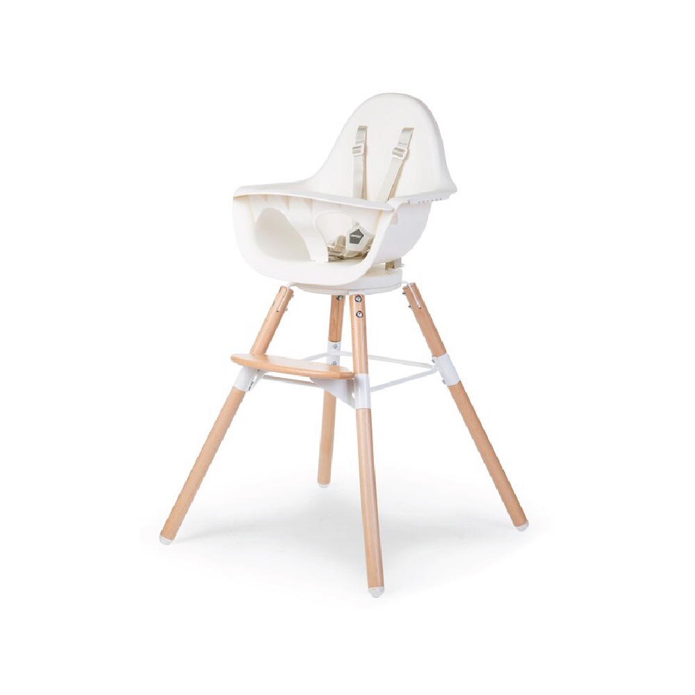 CHILDHOME Dining CHAIR EVOLU ONE.80 NATURAL/WHITE 2 in 1 + BUMPER