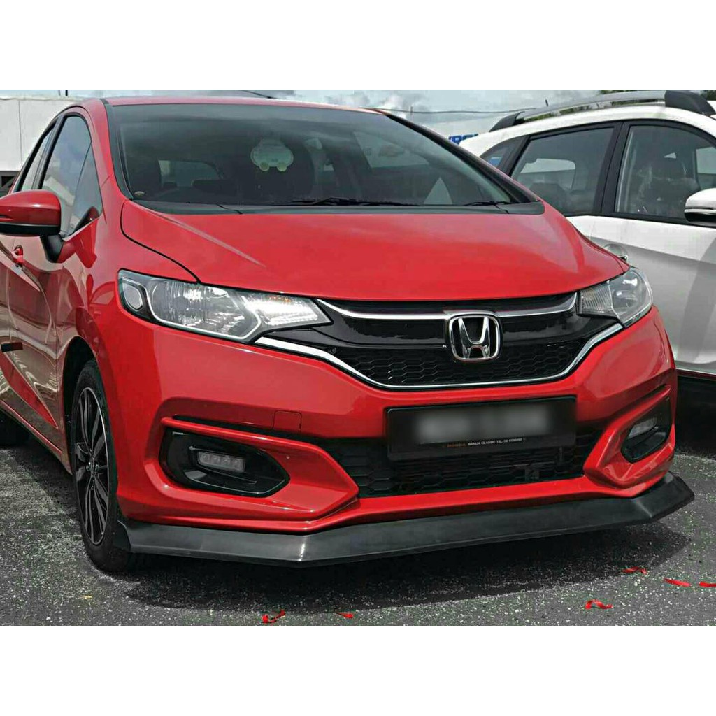 Honda Jazz Gk5 Facelift 17 19 Spoon Front Lips Pu Material Shopee Malaysia