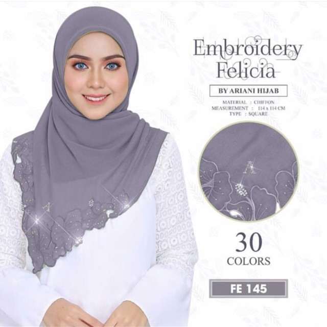  ARIANI BAWAL  EMBROIDERY FELICIA RAYA 2022 Shopee Malaysia