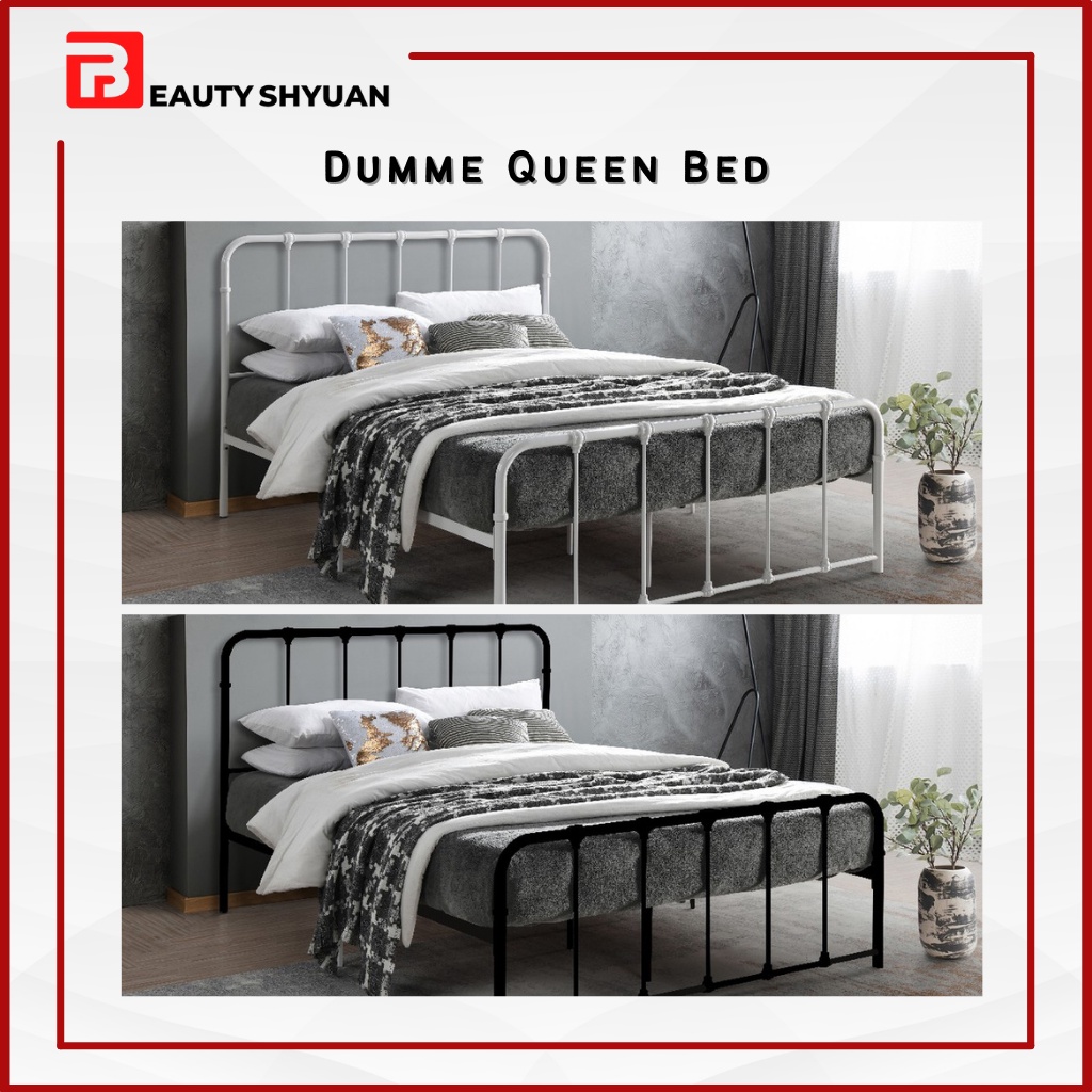 DUNME Metal Queen Bed Frame Metal Bed Frame Queen Bedframe Double Bed ...