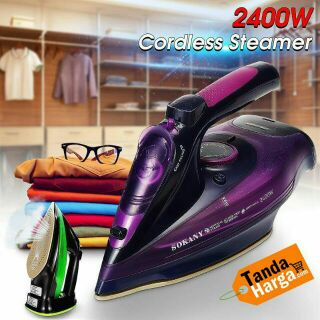 2400w Cordless Steamer Wireless Charging Steam Iron Clothes Ironing 5 Settings Shopee Malaysia