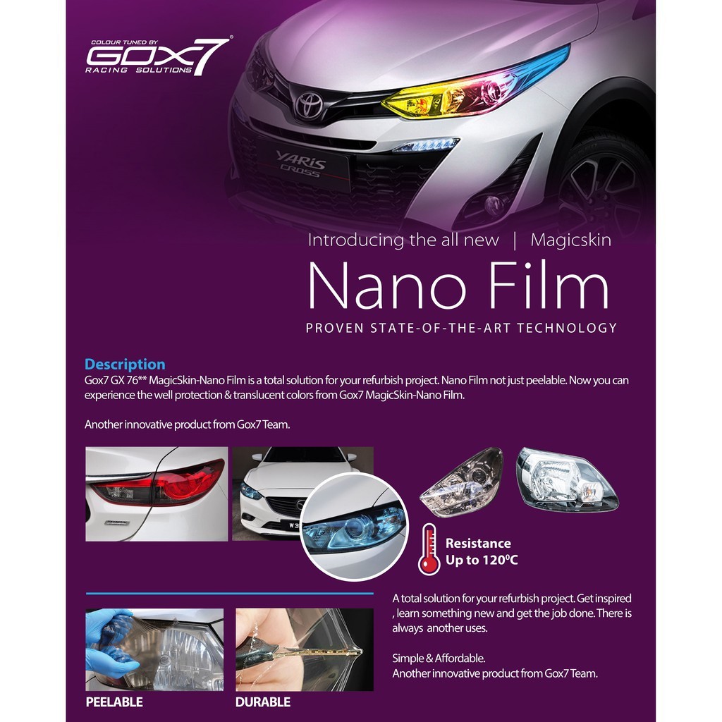 (READY STOCK)GOX7 MAGICSKIN NANO FILM/HEADLAMP FILM/HEADLAMP STICKER