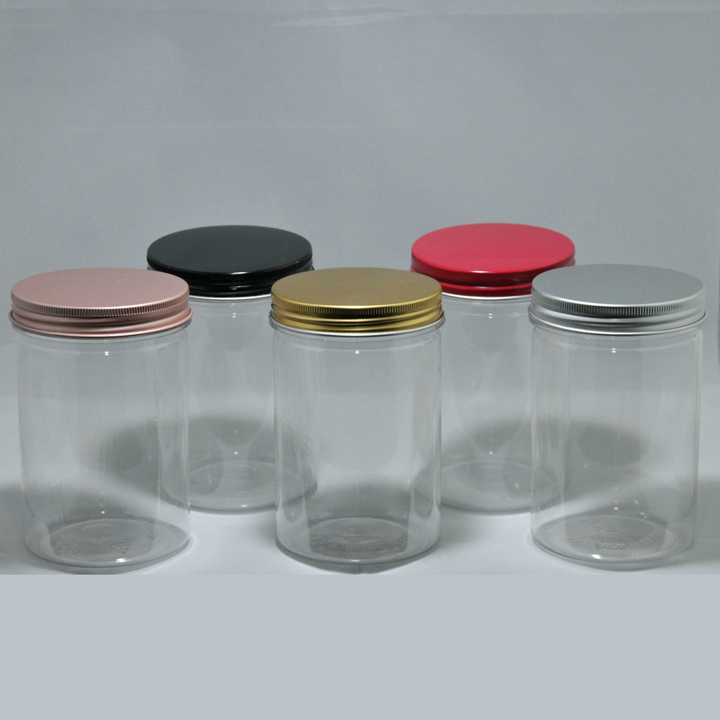 Cookies container/cracker barrel with colour lid/Food plastic container