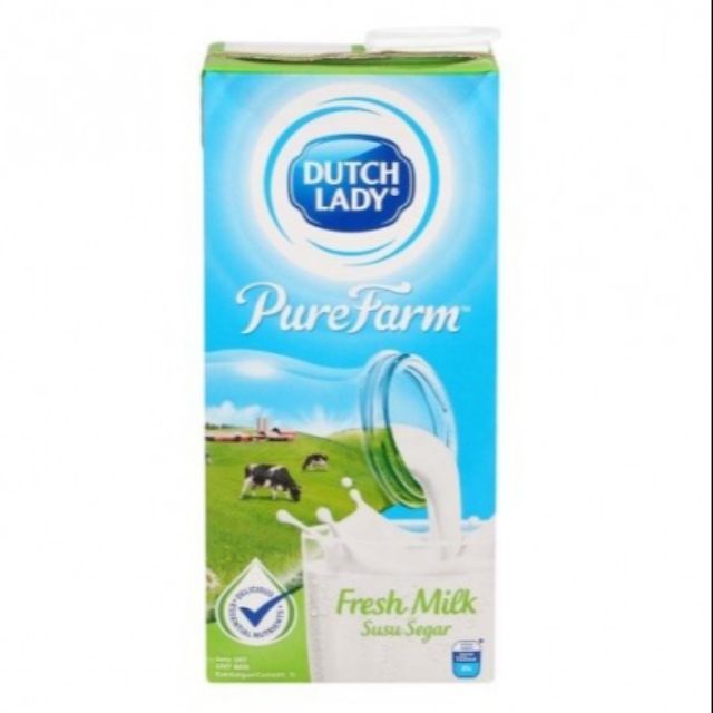 Dutch Lady Pure Farm Fresh Milk 1Liter Susu Segar 鮮奶 ...