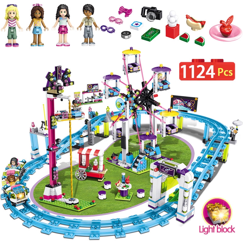 lego friends amusement park roller coaster 41130 toy for girls and boys