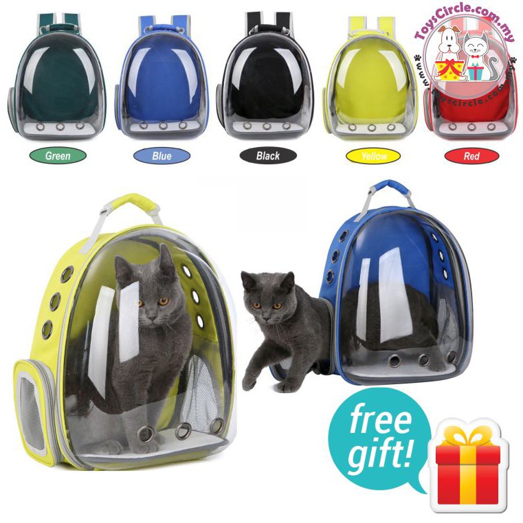 ❤️READY STOCK❤️Transparent Astronaut Pet Dog Cat Carrier Bag Beg Kucing