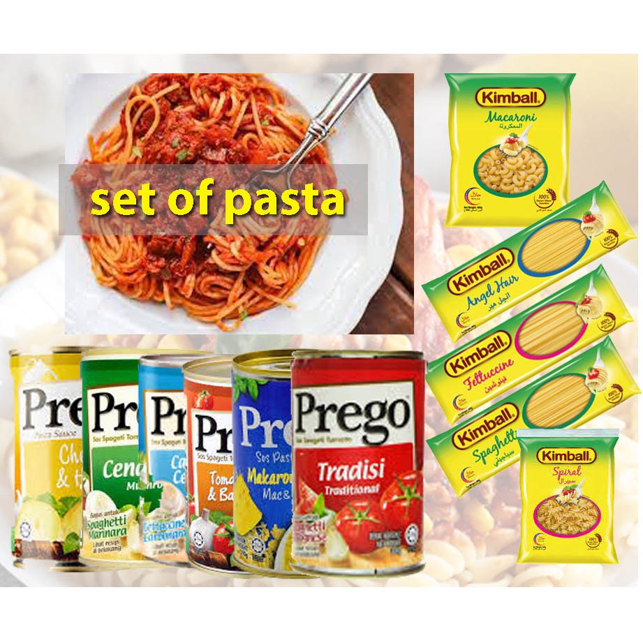 Buy Set Spaghetti Spageti Pack Kits With Pasta Sauce 300g Prego Carbonara Bolognese Olio Angel Hair Simple Resepi Seetracker Malaysia