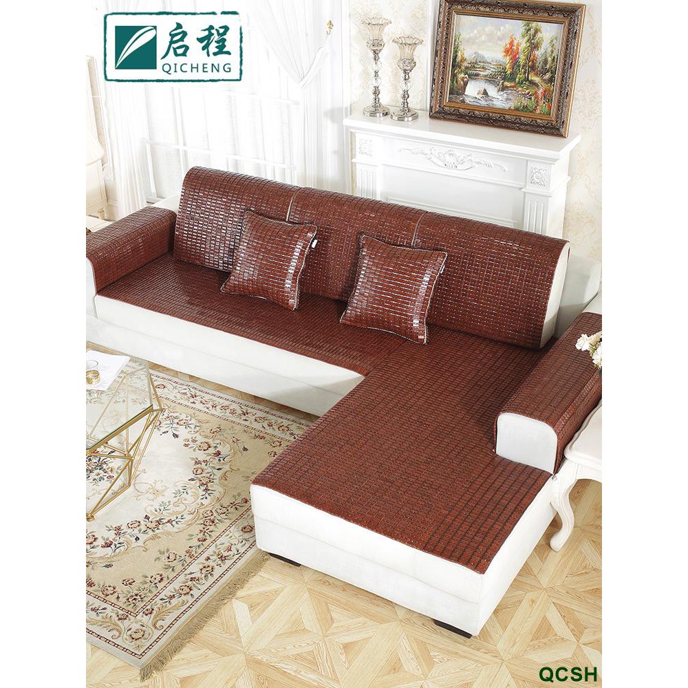 Qcsh Mahjong Mat Sofa Cushion Summer Mat Seat Living Room