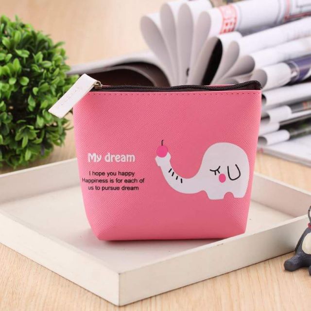 Cute Pink Elephant Coin Bag RM10 Size 3.5 x 12.5 x 10cm