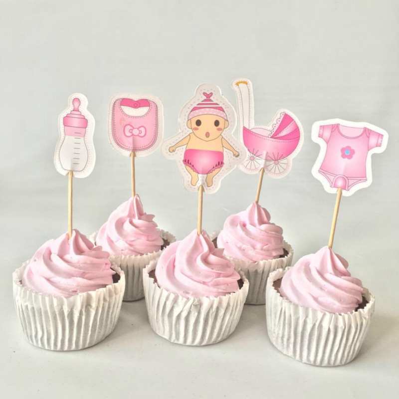 12 18 20pcs Cupcake Toppers Its A Boy Girl Baby Shower Birthday