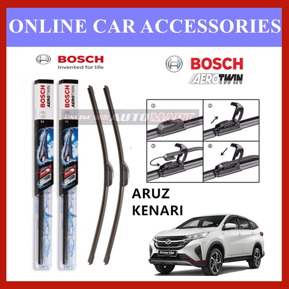 Perodua Aruz/ KenariBosch Aerotwins Wiper Blade(1set)100% Genuine Bosch Malaysia 7 inch & 20 inch