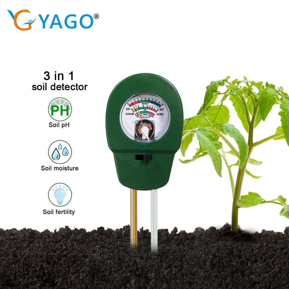 [New product] 3 in 1 PH/humidity/fertility soil meter Portable soil tester Gardening tree planting paddy field irrigation soil fertility meter