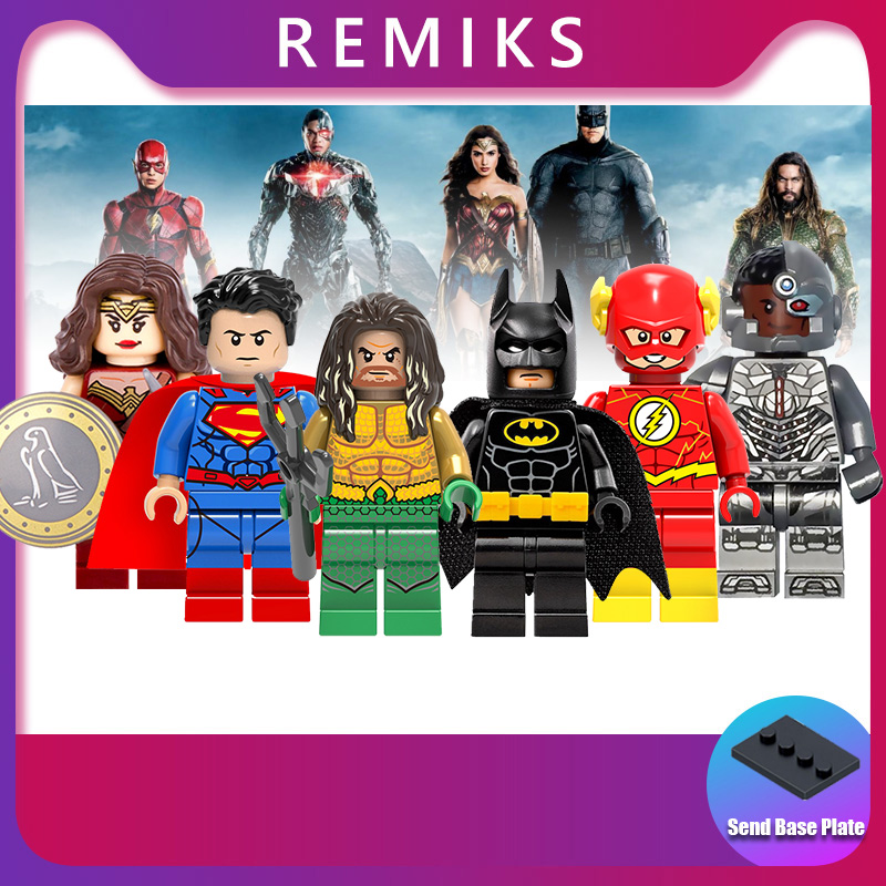 Set de 7 PCS DC SUPER HEROES JUSTICE LEAGUE Batman Superman Flash figuras 