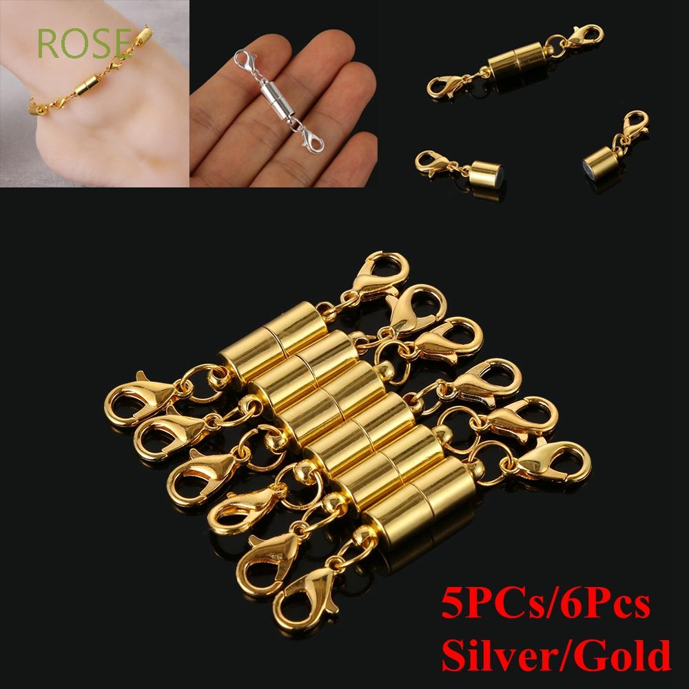 ROSE 5PCs/6Pcs Silver Gold Accessies DIY New Extender Magnetic Clasps