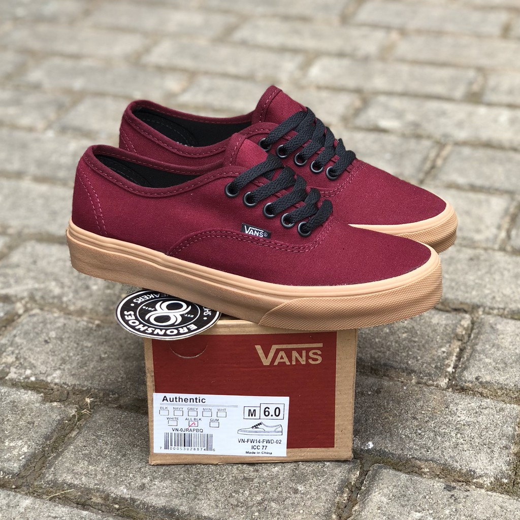vans maroon gum
