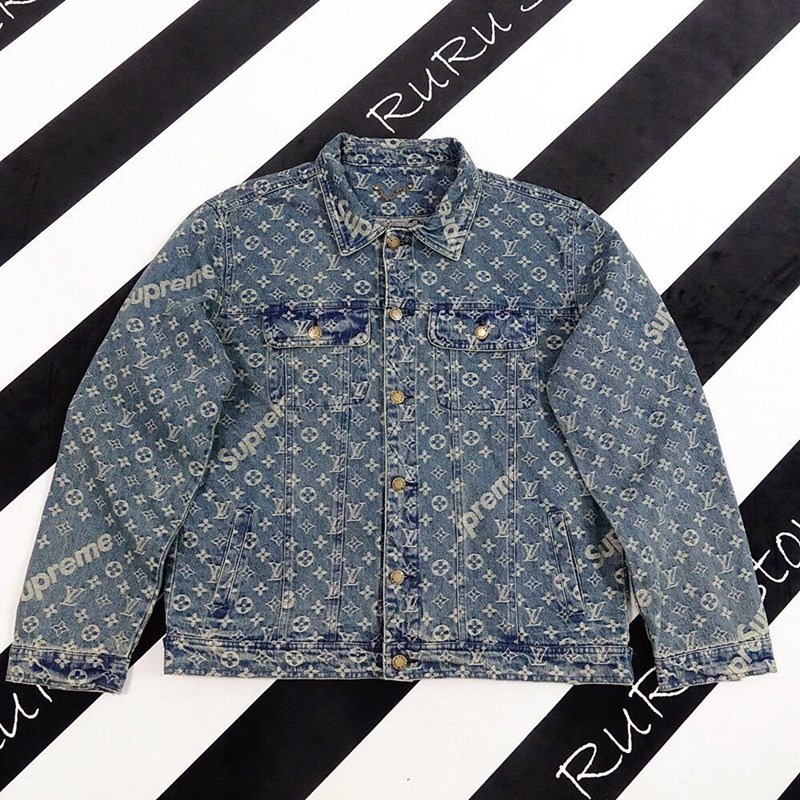 supreme x louis vuitton denim jacket