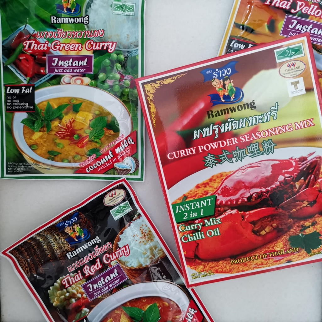 Halal Ramwong Famous Curry Paste Thai Red Curry Thai Green Curry Ram