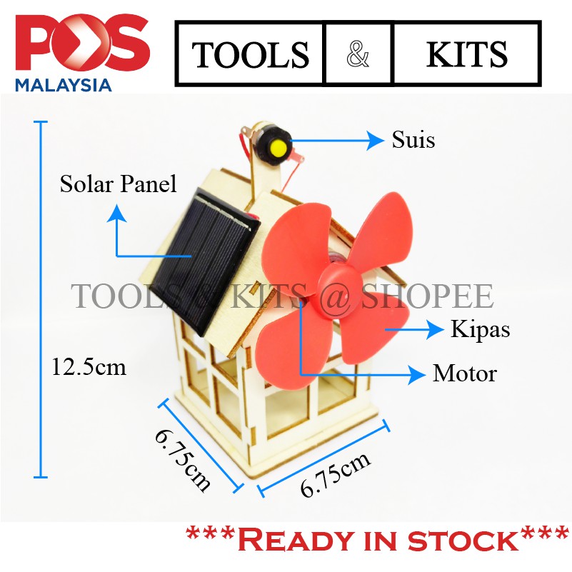 Solar Fan Kit With On Off Switch For Rbt Project Tahun 5 Free Painting Set Projek Sekolah Kipas Solar Rbt Dgn Suis Miina Malaysia