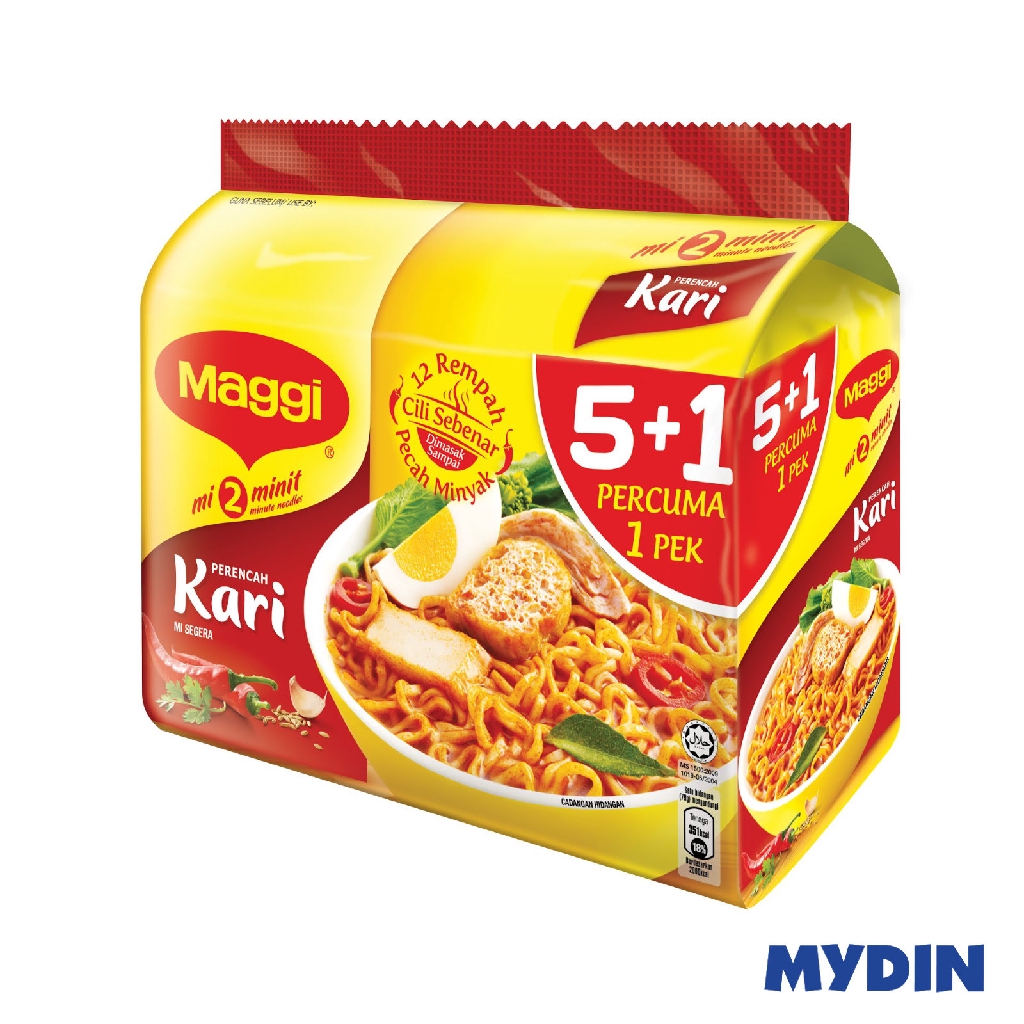 Maggi Instant Noodles Curry (5 + 1 