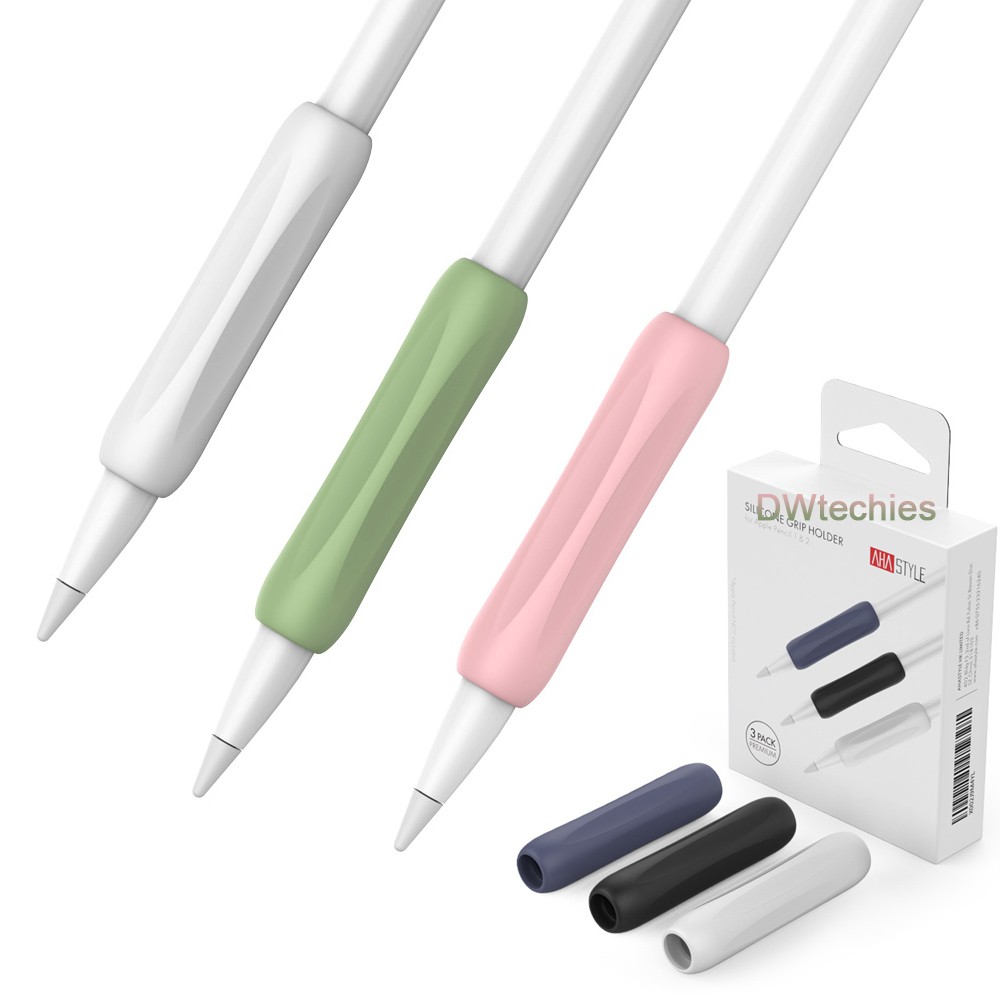 3-Pack Silicone Apple Pencil Grip Ergonomic Sleeve Accessories ...