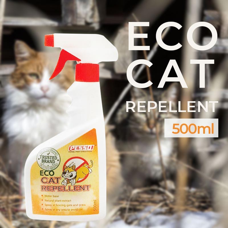 Pesso Eco Cat Repellent (500ml) Halau Kucing Spray Repel Cats 驱猫液 安全  Penghalau kucing penghalau cicak＆penghalau tikus