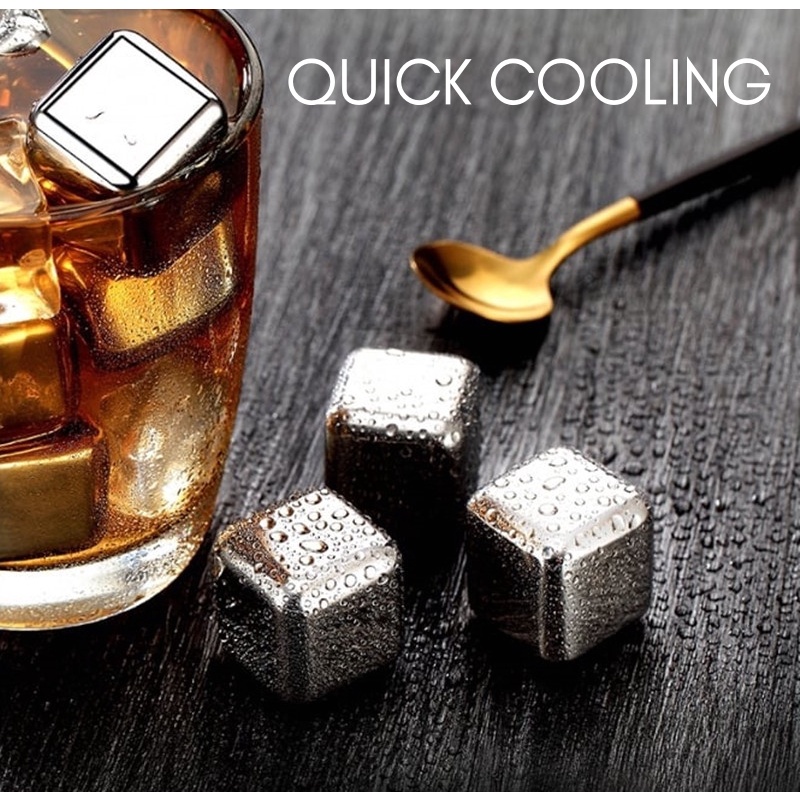 [Local Seller] EXTRA GIFT (1 PC) Reusable Stainless Steel Ice Cube 304 Food Grade Ice