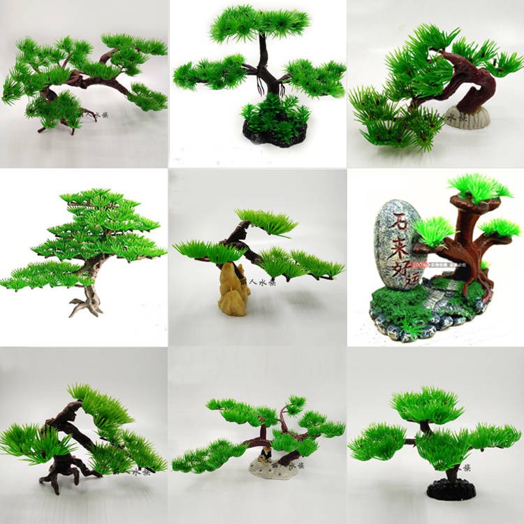 Scandinavian New Arrival Pokok Hiasan Pokok Hiasan Dalam Rumah Hiasan Rumah Simulation Green Plants Welcome Pine Pine Tree Water Grass Fish Tank Aquarium Ecological Bottle Bonsai Landscaping Rockery Accessories Small Ornaments