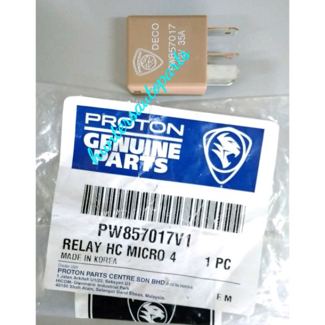 Proton Exora Micro HC Relay (PW857017) 12V 35A Shopee Malaysia