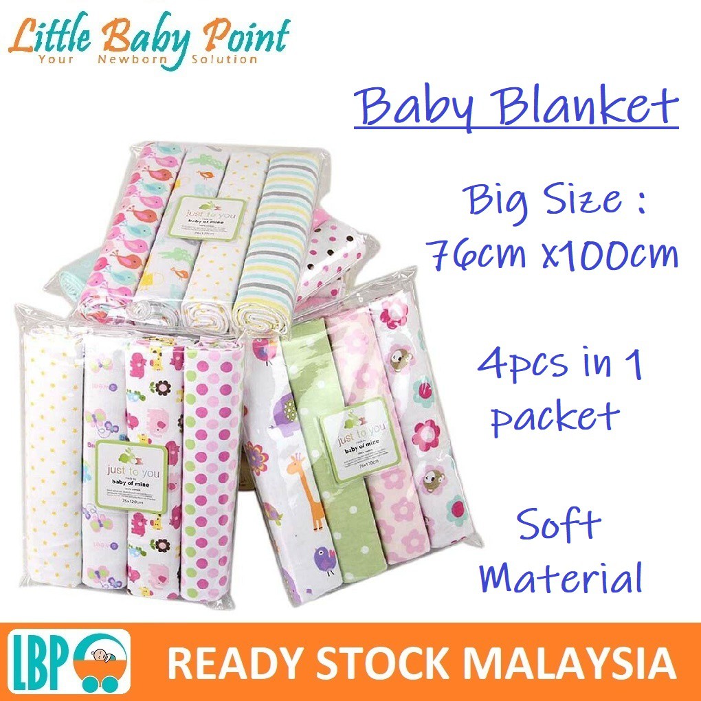 BIG SIZE Baby Blanket Bedung Bayi 4in1 Receiving Blanket