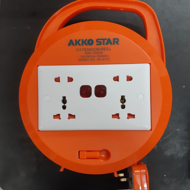 Akko Star 10 metres Multi Universal Extension Wire Box Extension Socket