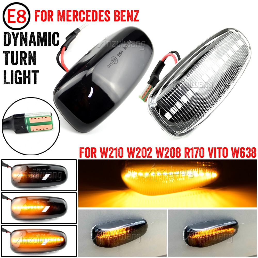 2 pieces Led Dynamic Side Marker Turn Signal Light Sequential Blinker