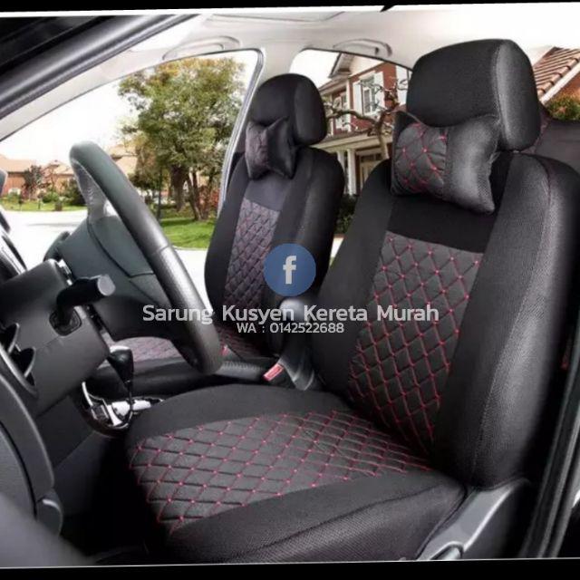 Ready Car Seat Cover Cushion Cover Sarung Kereta Full Set Front Back Saga Myvi Viva Wira Kelisa Honda Toyota Shopee Malaysia