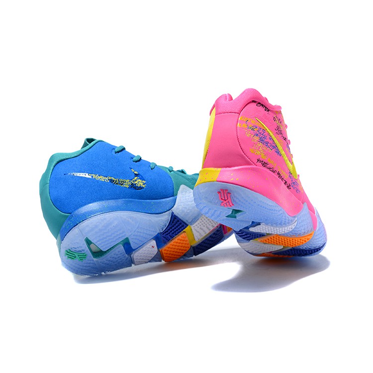 kyrie 4 pink and teal