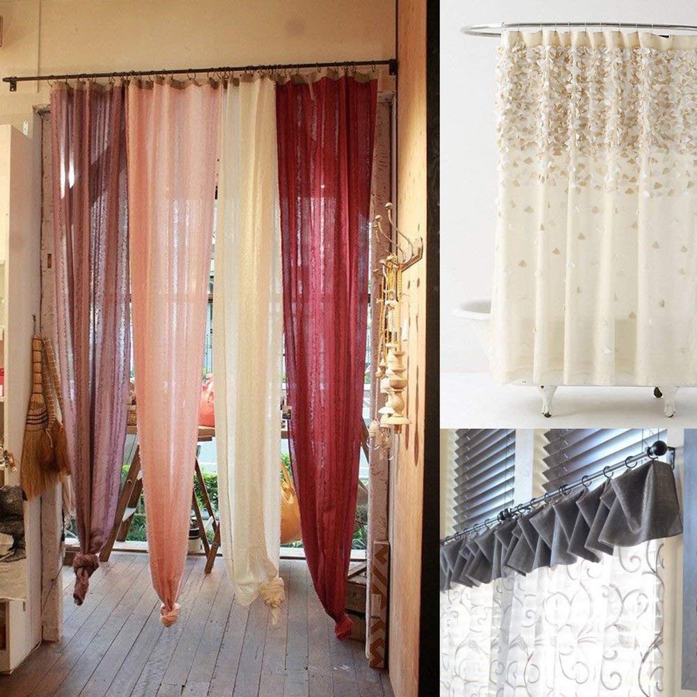 Iron Curtain Rings 50 Packs Hanging Rings For Curtains And Rods