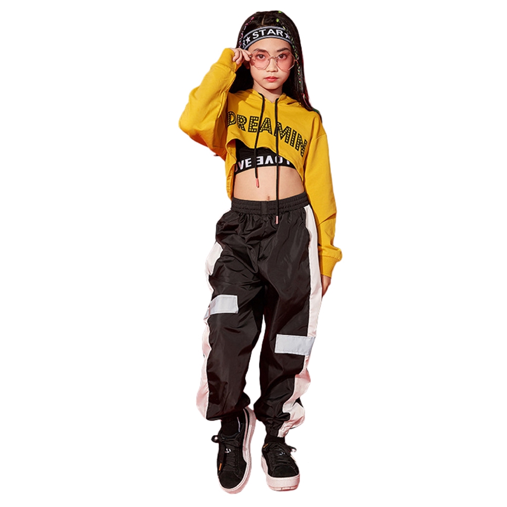 yellow dance crop top