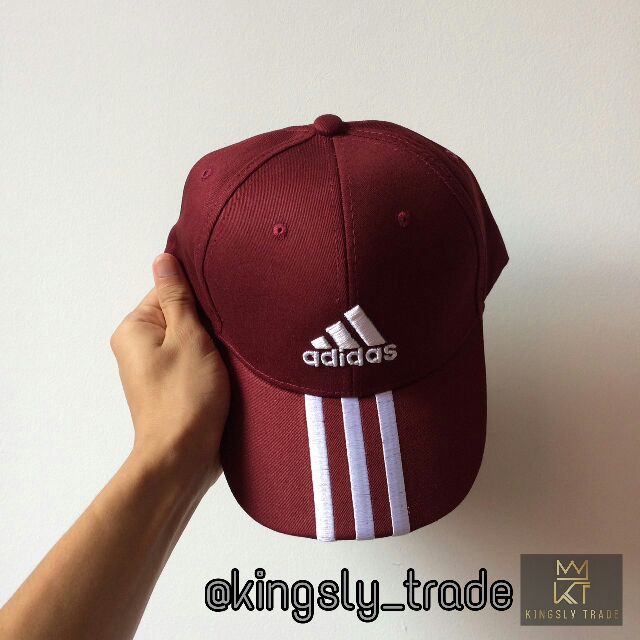 maroon adidas cap