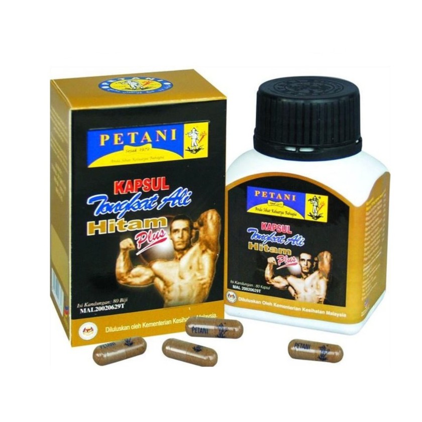 PETANI KAPSUL TONGKAT ALI HITAM (80 biji) & MAJUN TKT ALI HITAM 15 BIJI