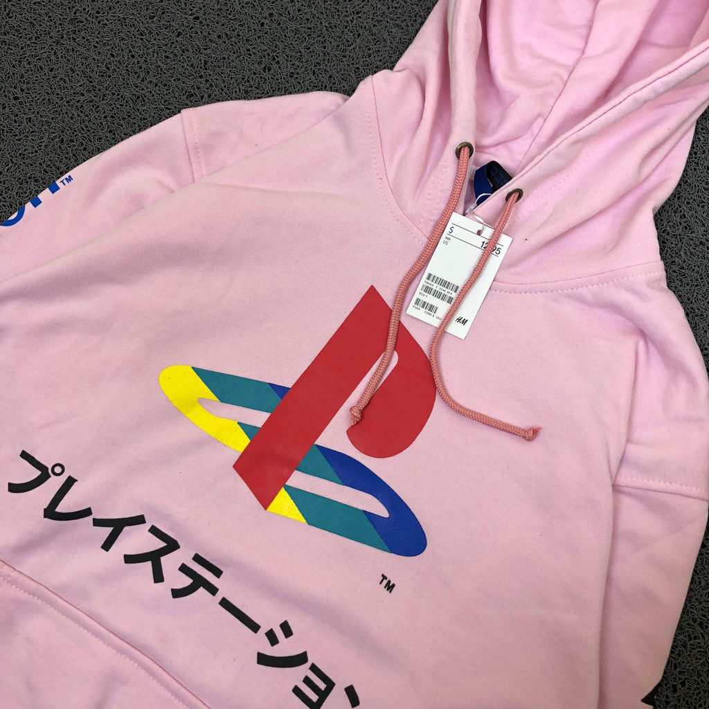 pink japanese playstation hoodie