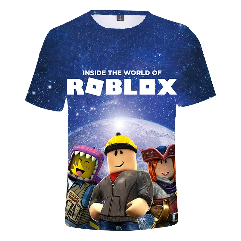 Children S Clothing Summer Roblox 3d Digital Boys And Girls Short Sleeved T Shirt Han Chao Fashion Casual Clothing Tops Shopee Malaysia - 3d roblox dress