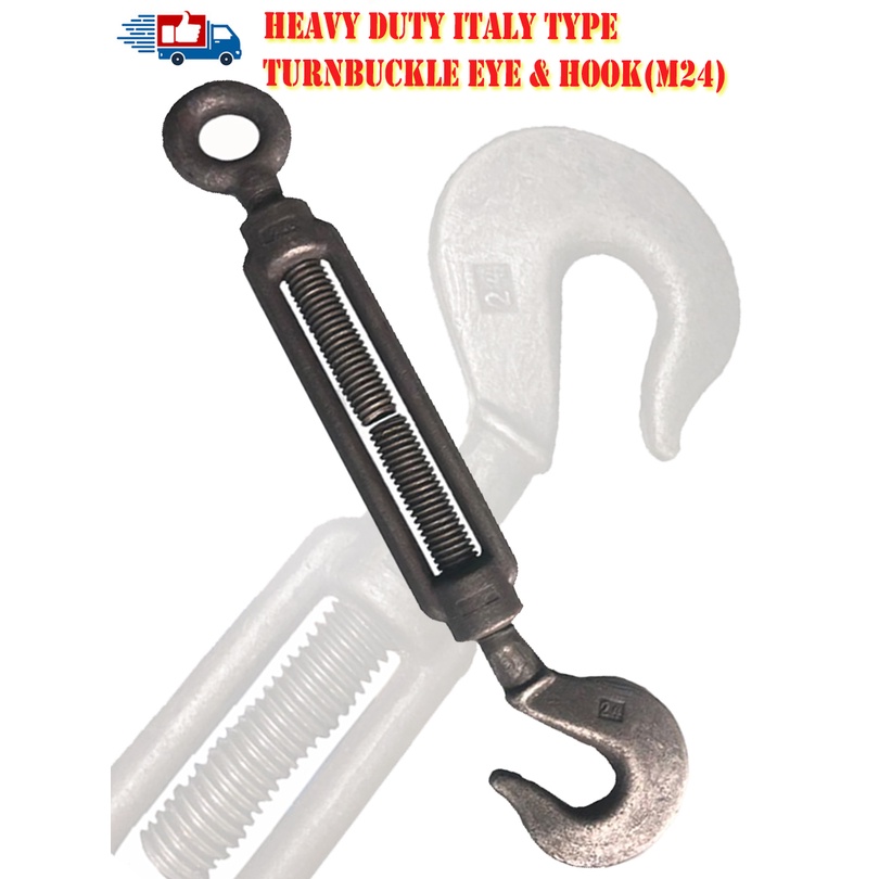 M24 Heavy Duty Italy Type Turnbuckle Eye & Hook Shopee Malaysia