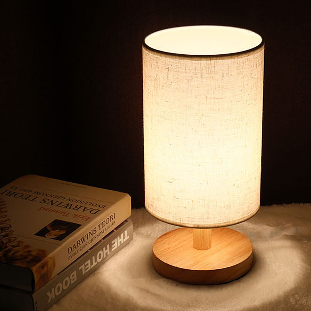 Super Bright Wood Table Study Lamp Night Lighting Soft Night Warm E27