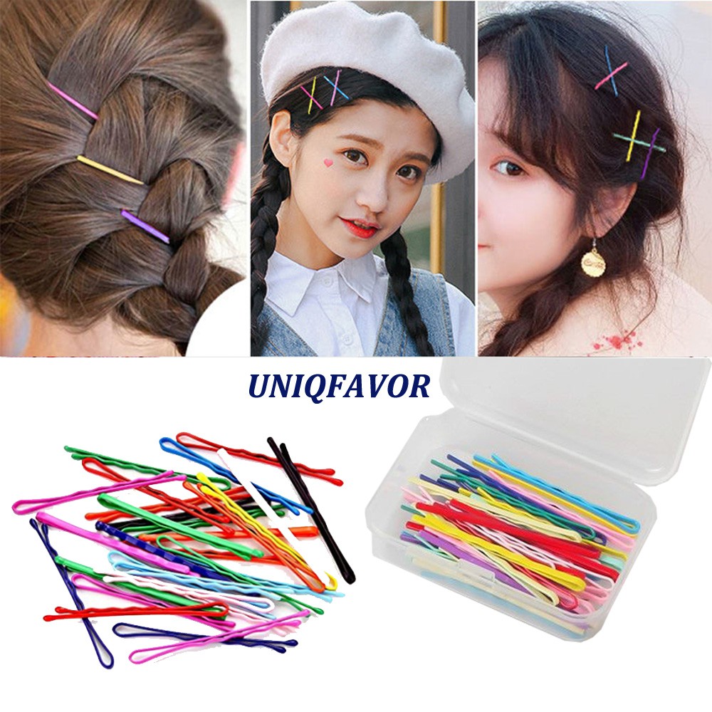 Hair Bobby Pins, Decorative Bobby Pins, Shaped Hair Pins, Multi Colored  Metallic Barrettes Bobbie Hair Styling Pins, Black hair grips, Straight  plate hairpin Hair Clips for Girls Kids Women Hair Accessories |