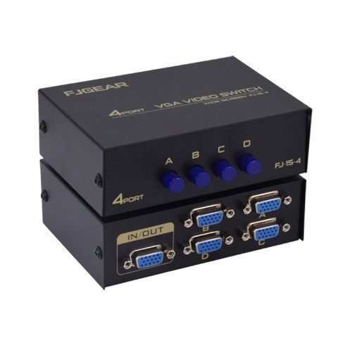 4 Port VGA Switch With 4 In 1 Out Video Signal Selector